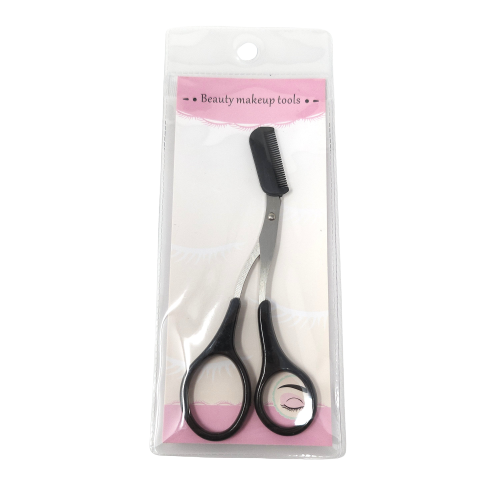 Eyebrow Scissors (Black/ Pink)